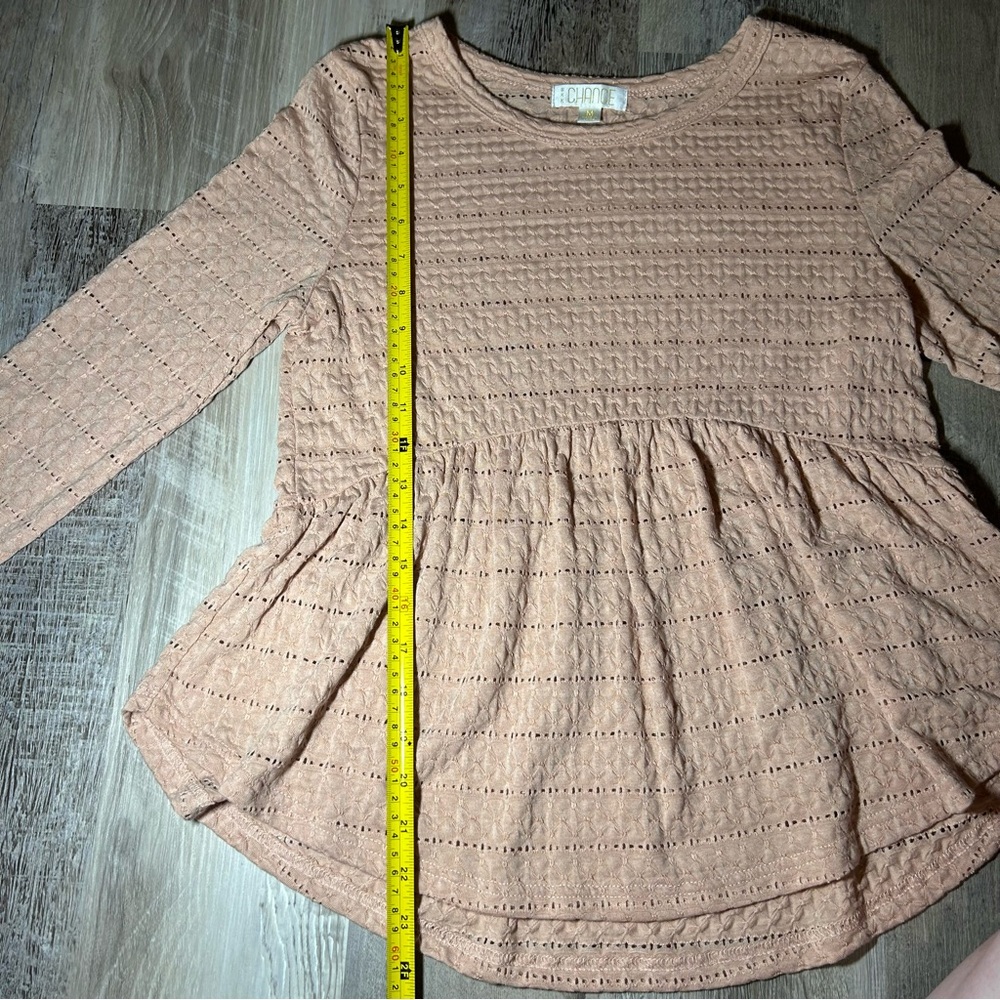 BKK CHANCE Dusty Pink Women’s Babydoll Style Long Sleeve Top Medium - Picture 8 of 8